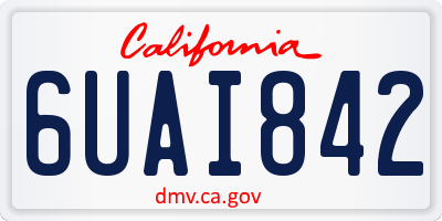 CA license plate 6UAI842