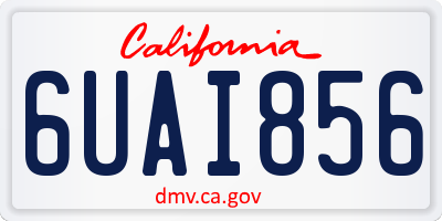 CA license plate 6UAI856