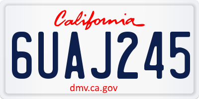 CA license plate 6UAJ245