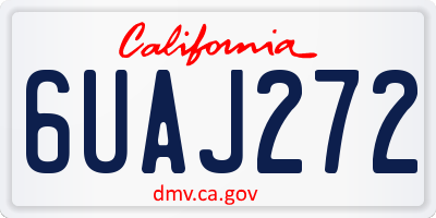 CA license plate 6UAJ272
