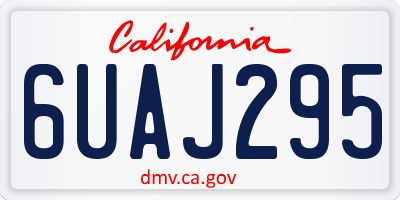 CA license plate 6UAJ295