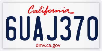 CA license plate 6UAJ370