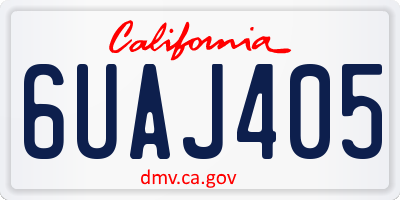 CA license plate 6UAJ405
