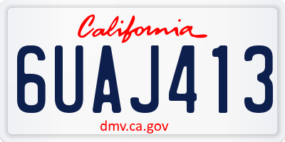 CA license plate 6UAJ413