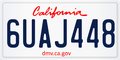 CA license plate 6UAJ448