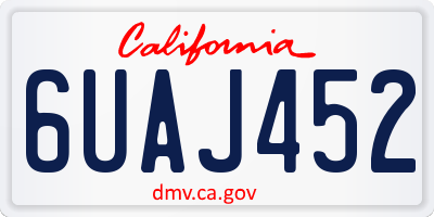 CA license plate 6UAJ452