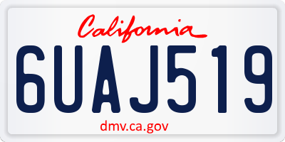 CA license plate 6UAJ519