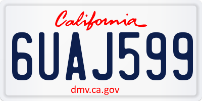 CA license plate 6UAJ599