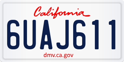 CA license plate 6UAJ611