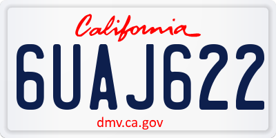 CA license plate 6UAJ622