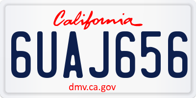 CA license plate 6UAJ656