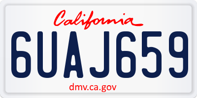 CA license plate 6UAJ659