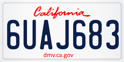 CA license plate 6UAJ683