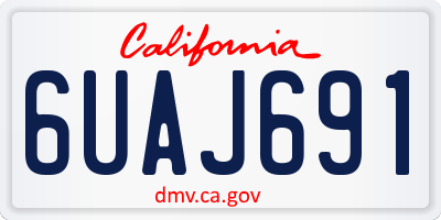 CA license plate 6UAJ691