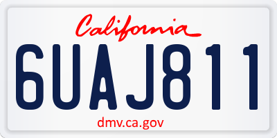 CA license plate 6UAJ811