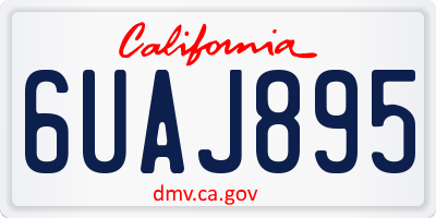 CA license plate 6UAJ895