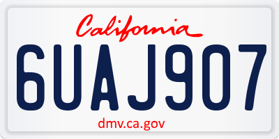 CA license plate 6UAJ907
