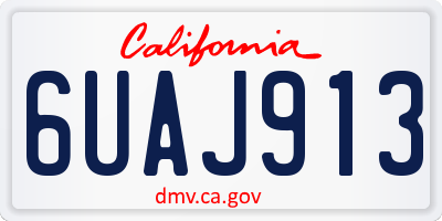 CA license plate 6UAJ913