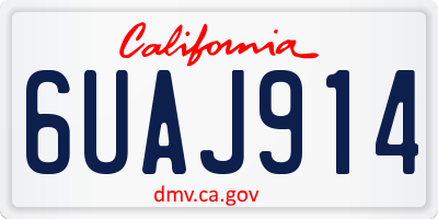 CA license plate 6UAJ914