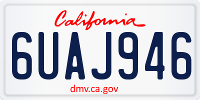 CA license plate 6UAJ946