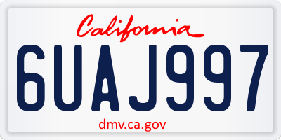 CA license plate 6UAJ997