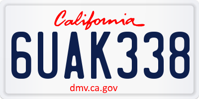 CA license plate 6UAK338