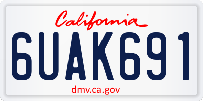 CA license plate 6UAK691