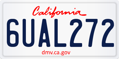 CA license plate 6UAL272