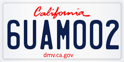 CA license plate 6UAM002