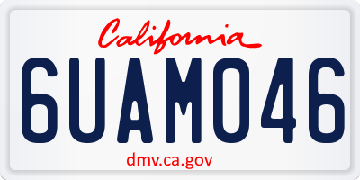 CA license plate 6UAM046