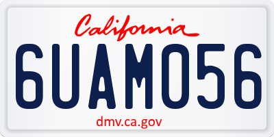 CA license plate 6UAM056