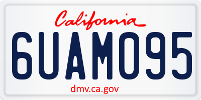 CA license plate 6UAM095