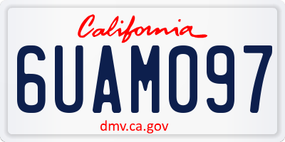 CA license plate 6UAM097