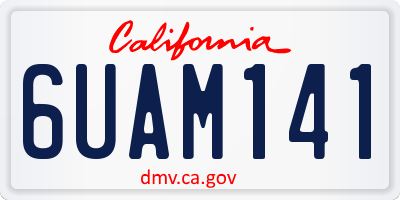 CA license plate 6UAM141