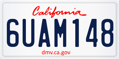 CA license plate 6UAM148