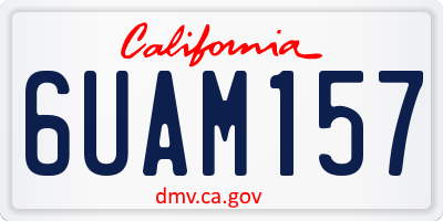 CA license plate 6UAM157
