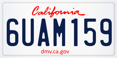 CA license plate 6UAM159