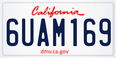 CA license plate 6UAM169