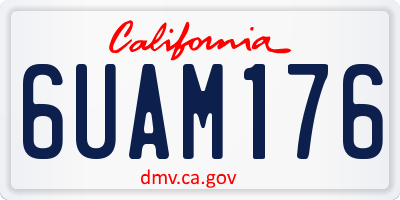 CA license plate 6UAM176