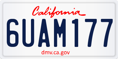 CA license plate 6UAM177