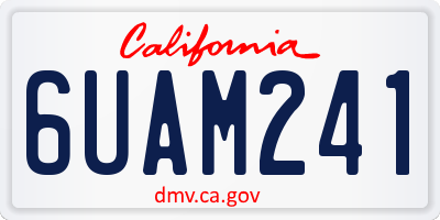 CA license plate 6UAM241