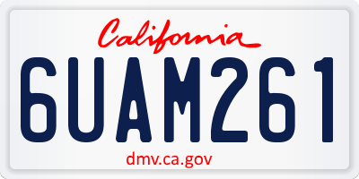 CA license plate 6UAM261