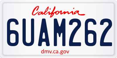 CA license plate 6UAM262