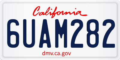 CA license plate 6UAM282