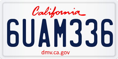 CA license plate 6UAM336