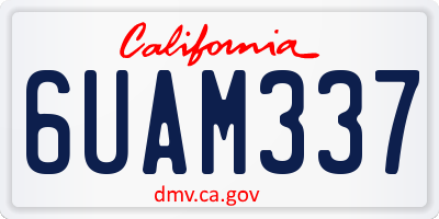 CA license plate 6UAM337