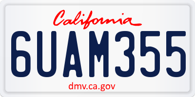 CA license plate 6UAM355