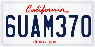 CA license plate 6UAM370