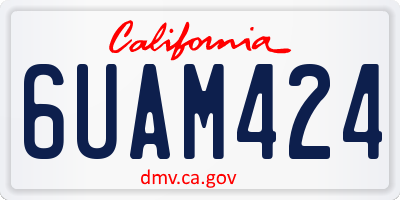 CA license plate 6UAM424