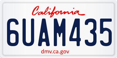 CA license plate 6UAM435